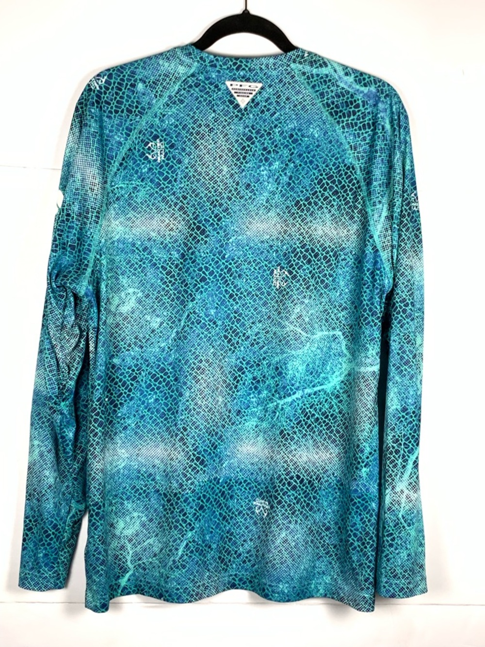 Columbia PFG Shirt Men’s M Blue Green Omni-Shade Realtree Long Sleeve Fishing - Picture 3 of 14
